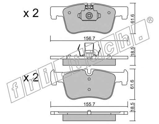 Комплект тормозных колодок, дисковый тормоз