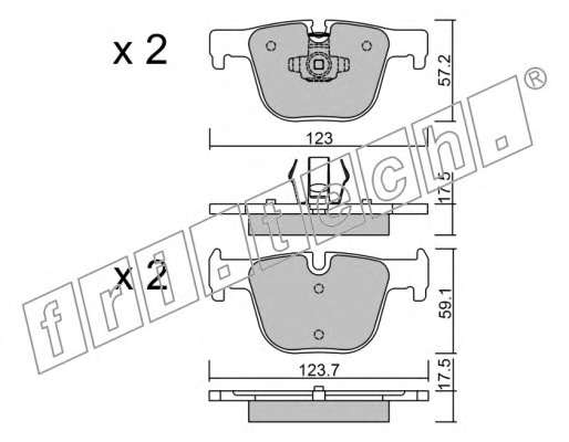 Комплект тормозных колодок, дисковый тормоз