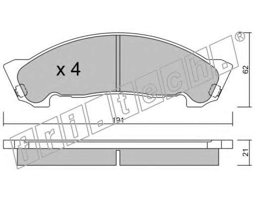 Комплект тормозных колодок, дисковый тормоз