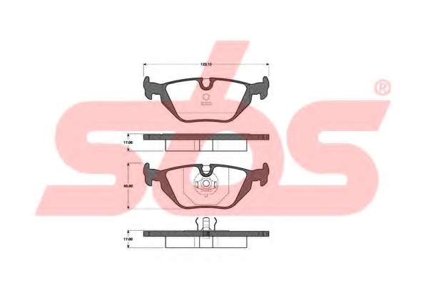 Комплект тормозных колодок, дисковый тормоз