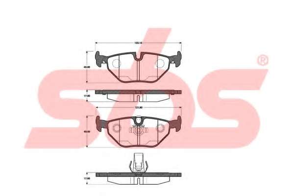 Комплект тормозных колодок, дисковый тормоз