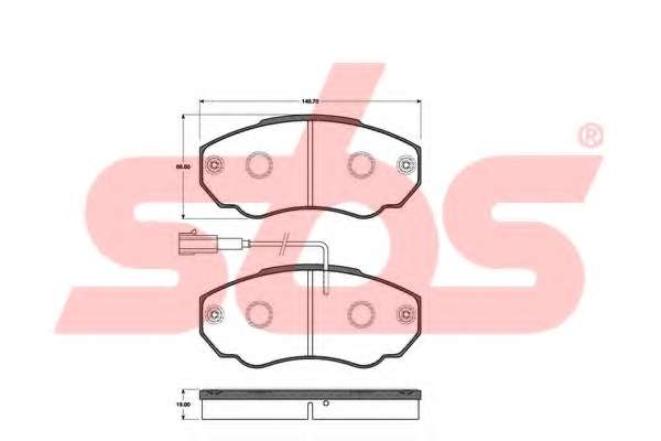 Комплект тормозных колодок, дисковый тормоз