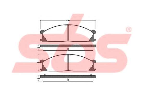 Комплект тормозных колодок, дисковый тормоз