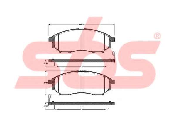Комплект тормозных колодок, дисковый тормоз