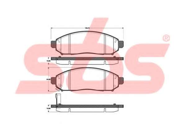 Комплект тормозных колодок, дисковый тормоз