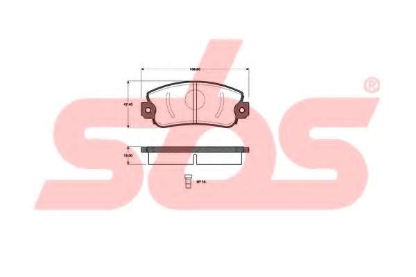 Комплект тормозных колодок, дисковый тормоз