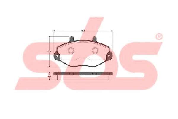 Комплект тормозных колодок, дисковый тормоз