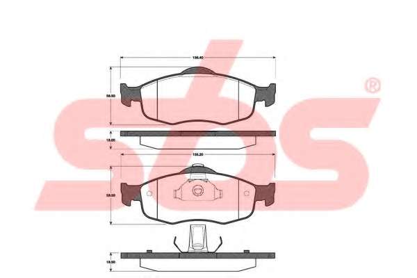 Комплект тормозных колодок, дисковый тормоз