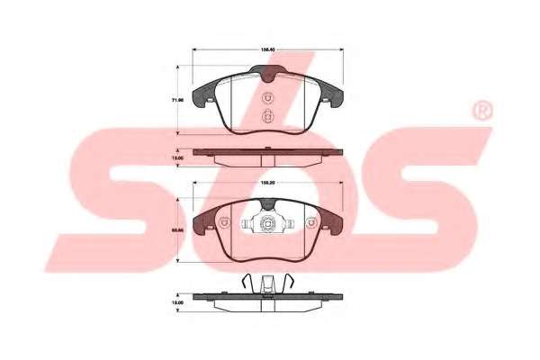 Комплект тормозных колодок, дисковый тормоз