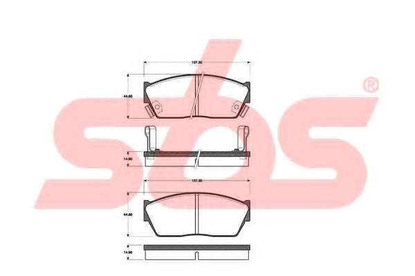 Комплект тормозных колодок, дисковый тормоз