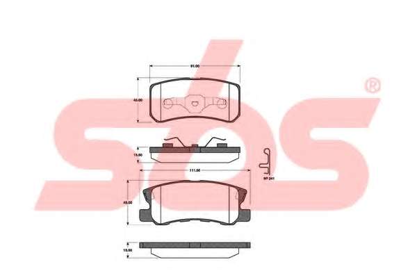Комплект тормозных колодок, дисковый тормоз