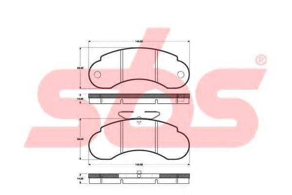 Комплект тормозных колодок, дисковый тормоз