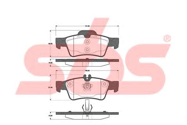 Комплект тормозных колодок, дисковый тормоз