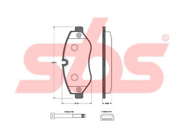 Комплект тормозных колодок, дисковый тормоз