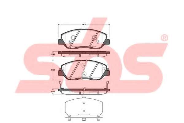Комплект тормозных колодок, дисковый тормоз