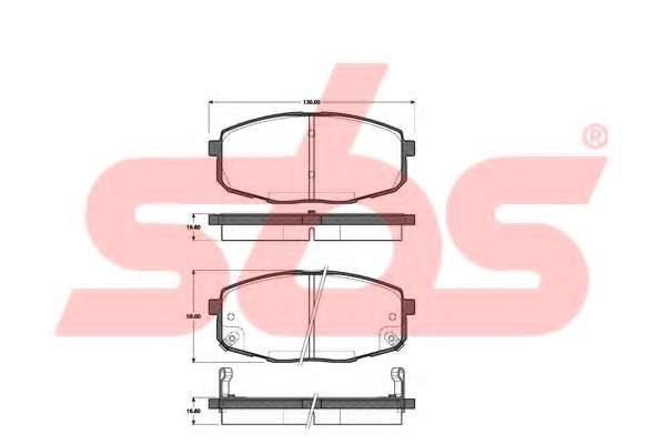 Комплект тормозных колодок, дисковый тормоз