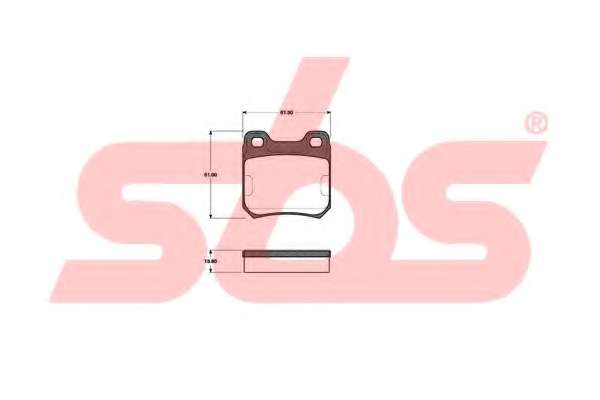 Комплект тормозных колодок, дисковый тормоз