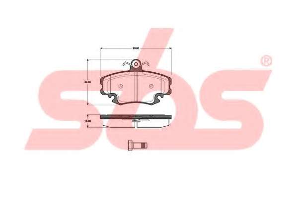 Комплект тормозных колодок, дисковый тормоз