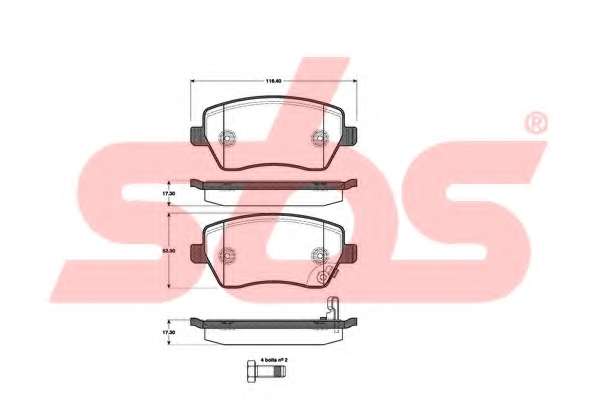 Комплект тормозных колодок, дисковый тормоз