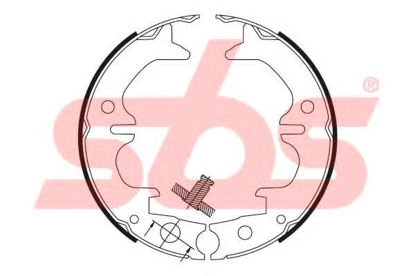 Комплект тормозных колодок, стояночная тормозная система