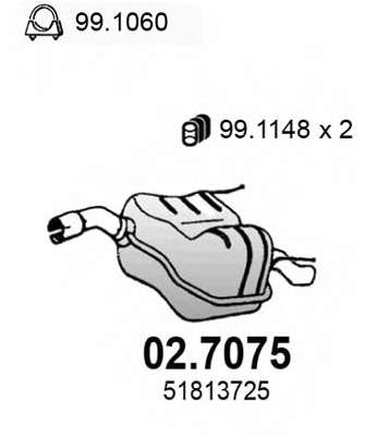 Глушитель выхлопных газов конечный