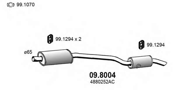 Средний / конечный глушитель ОГ