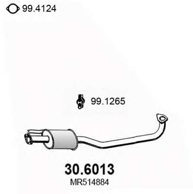 Средний глушитель выхлопных газов