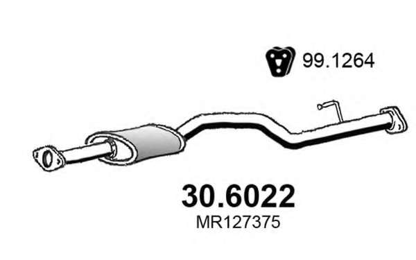 Средний глушитель выхлопных газов