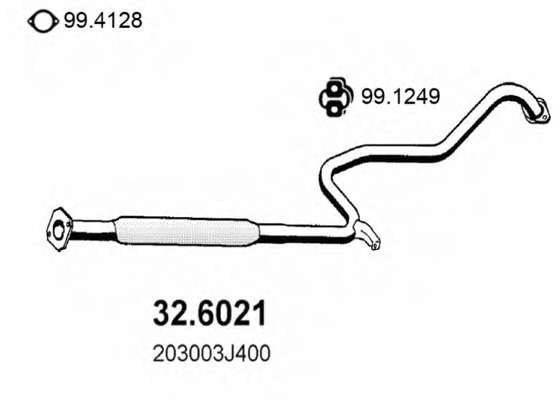 Средний глушитель выхлопных газов