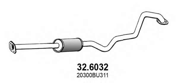Средний глушитель выхлопных газов