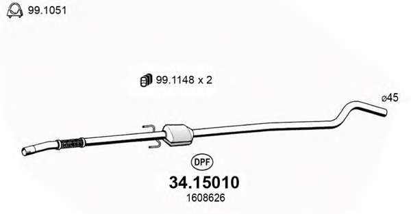 Сажевый / частичный фильтр, система выхлопа ОГ