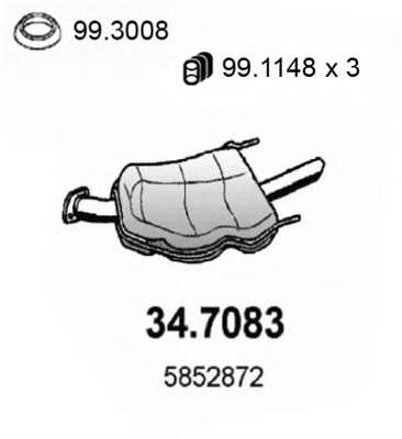 Глушитель выхлопных газов конечный