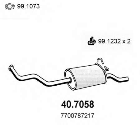 Глушитель выхлопных газов конечный