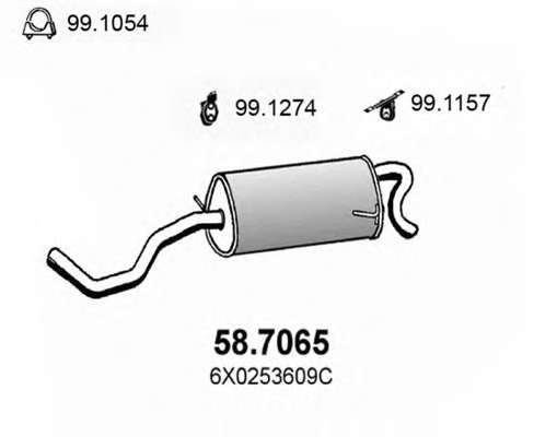 Глушитель выхлопных газов конечный