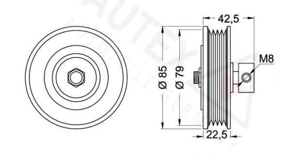Натяжной ролик, поликлиновой ремень