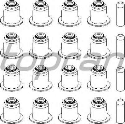 Комплект прокладок, стержень клапана
