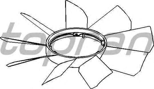 Крыльчатка вентилятора, охлаждение двигателя