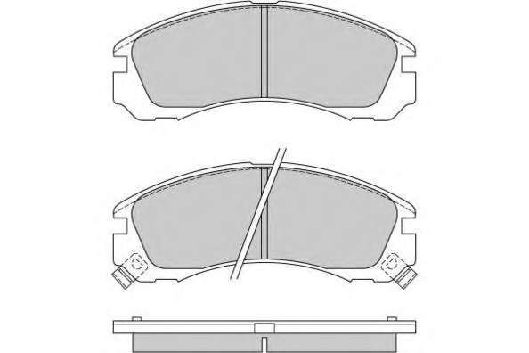 Гальмівні колодки дискові  перед. Mitsubishi Challenger/L400/Lancer Evolution/Montero Sport/Outlander/Pajero