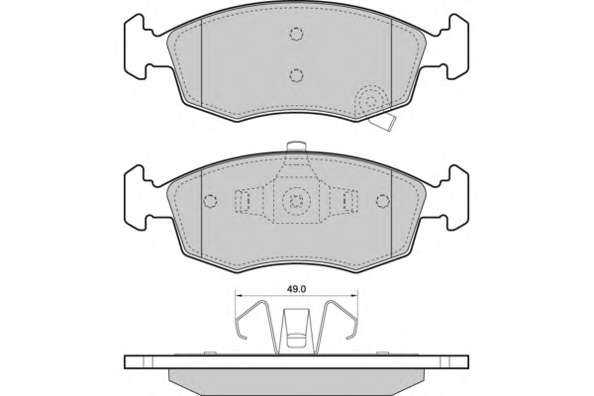 Комплект тормозных колодок, дисковый тормоз