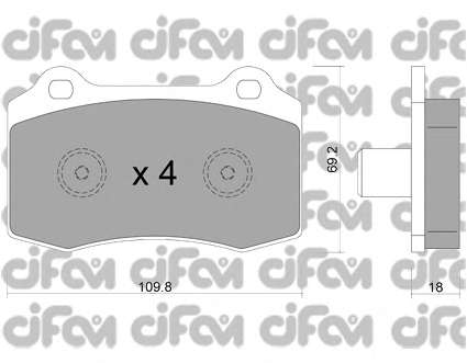 Комплект тормозных колодок, дисковый тормоз