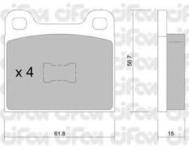 Комплект тормозных колодок, дисковый тормоз