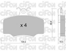 Комплект тормозных колодок, дисковый тормоз