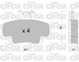 Комплект тормозных колодок, дисковый тормоз