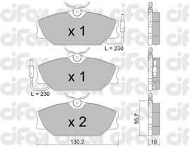 Комплект тормозных колодок, дисковый тормоз