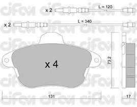 Комплект тормозных колодок, дисковый тормоз