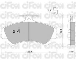Гальмівні колодки пер. Mitsubishi Colt/Volvo S40/V40 1.1-2.0 i/TD 95- (TRW)