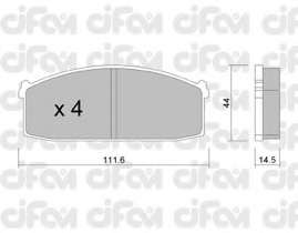 Комплект тормозных колодок, дисковый тормоз