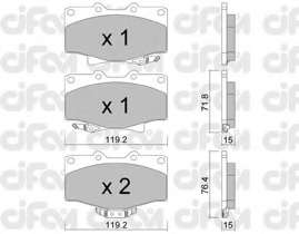 Комплект тормозных колодок, дисковый тормоз