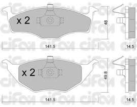 Комплект тормозных колодок, дисковый тормоз