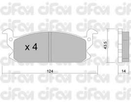 Комплект тормозных колодок, дисковый тормоз